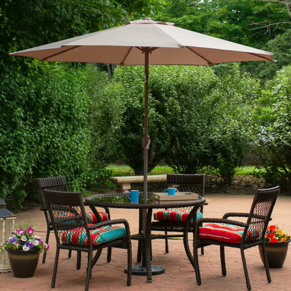9ft. Outdoor Patio Market Umbrella with Hand Crank & Tilt