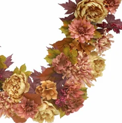 6ft. Pink Dahlia & Burgundy Leaf Mix Garland by Ashland®