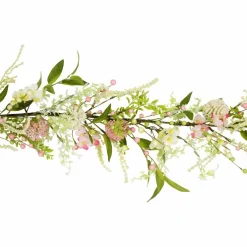 5ft. Pink Hydrangea & Berry Floral Spring Garland