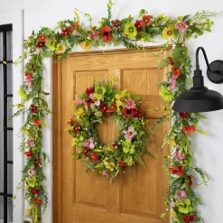 5ft. Poppy & Eucalyptus Spring Garland