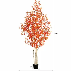9ft. Potted Artificial Autumn Birch Tree