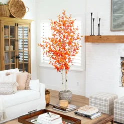 8ft. Potted Artificial Autumn Birch Tree