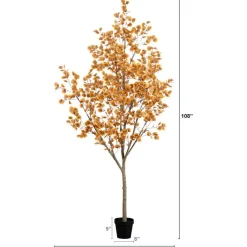 9ft. Potted Artificial Autumn Eucalyptus Tree