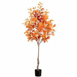 7ft. Potted Artificial Autumn Oak Tree