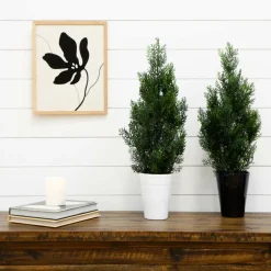 2ft. Potted UV Resistant Cedar Pine Trees, 2ct.