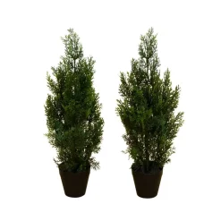 2ft. Potted UV Resistant Cedar Pine Trees, 2ct.