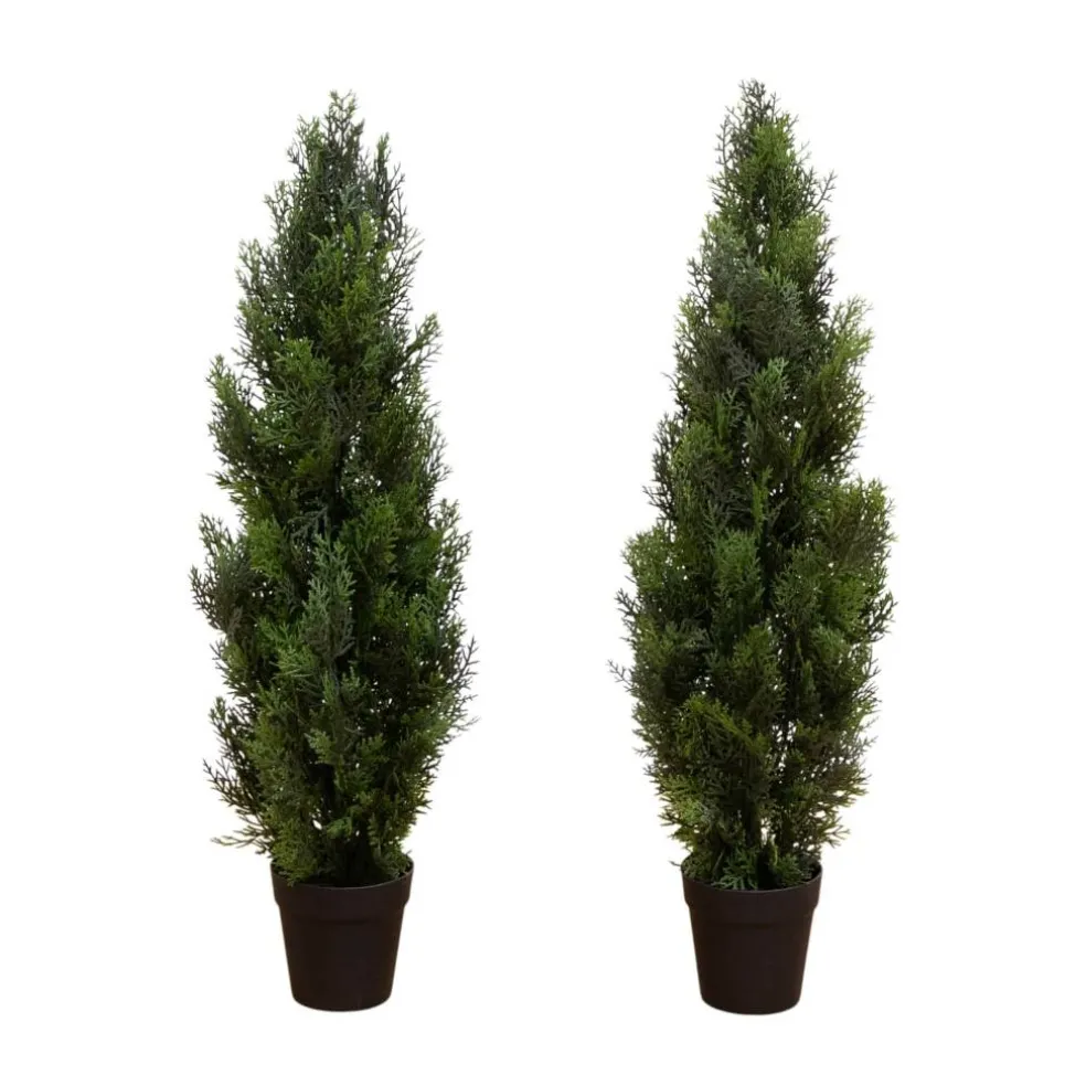 3ft. Potted UV Resistant Cedar Pine Trees, 2ct.