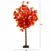 4ft. Pre-Lit Autumn Artificial Fall Tree with 160 Warm White LED Lights