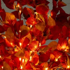 4ft. Pre-Lit Autumn Artificial Fall Tree with 160 Warm White LED Lights