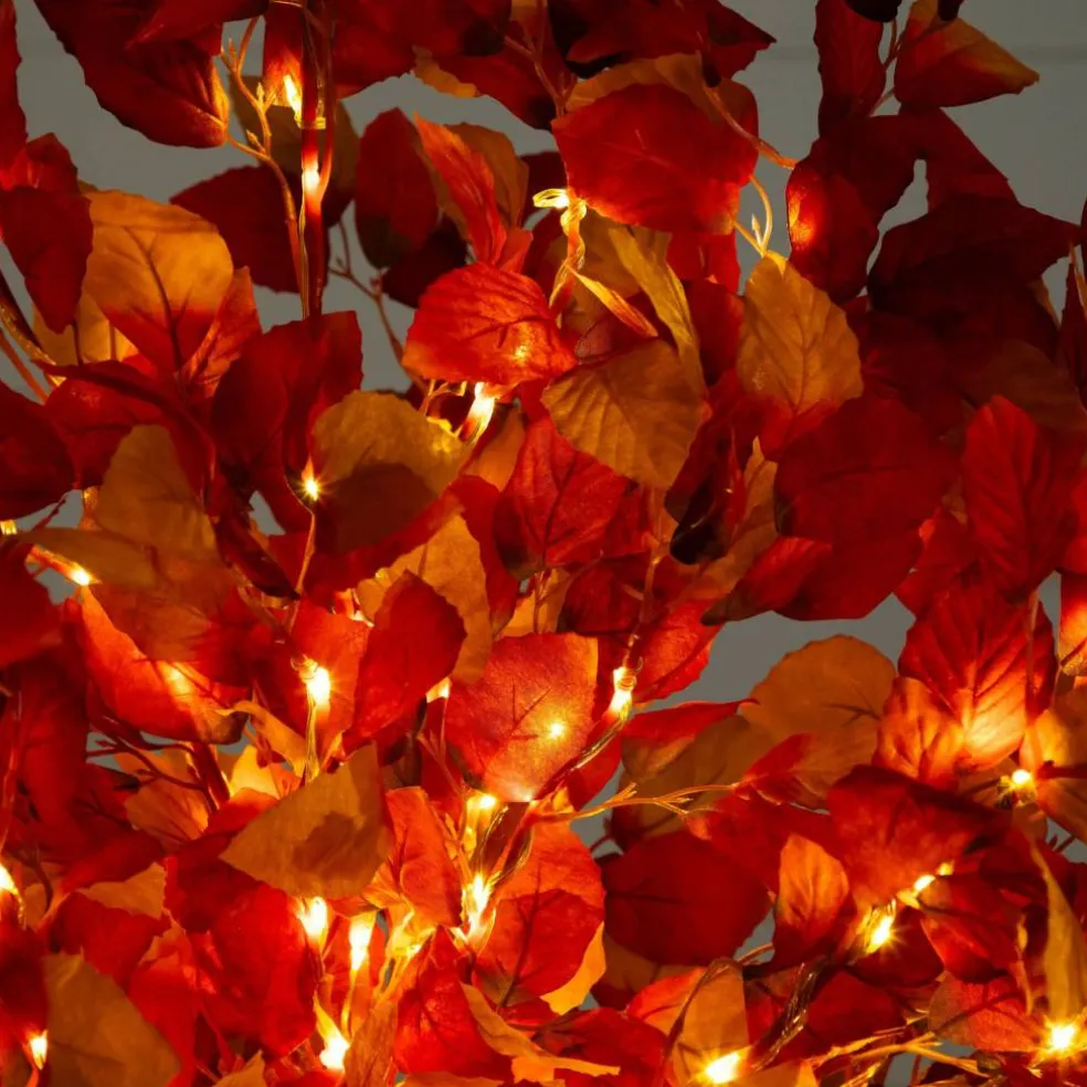 4ft. Pre-Lit Autumn Artificial Fall Tree with 160 Warm White LED Lights
