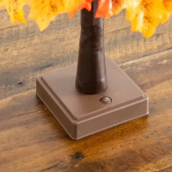 2ft. Pre-Lit Autumn Maple Artificial Fall Tree with Acorns & Pinecones and 18 Warm White LED Lights