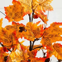 2ft. Pre-Lit Autumn Maple Artificial Fall Tree with Acorns & Pinecones and 18 Warm White LED Lights