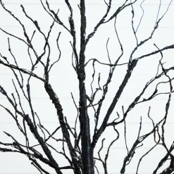 5ft. Pre-Lit Halloween Black Twig Artificial Tree with 240 Orange & Purple LED Lights