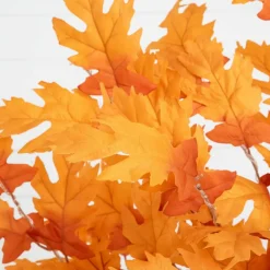 6ft. Pre-Lit Orange Autumn Maple Artificial Fall Tree