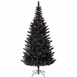 7.5ft. Pre-Lit Spooky Flocked Halloween Tree, Color Changing LED Lights by Ashland®