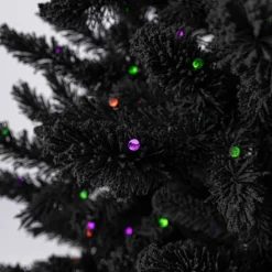 7.5ft. Pre-Lit Spooky Flocked Halloween Tree, Color Changing LED Lights by Ashland®