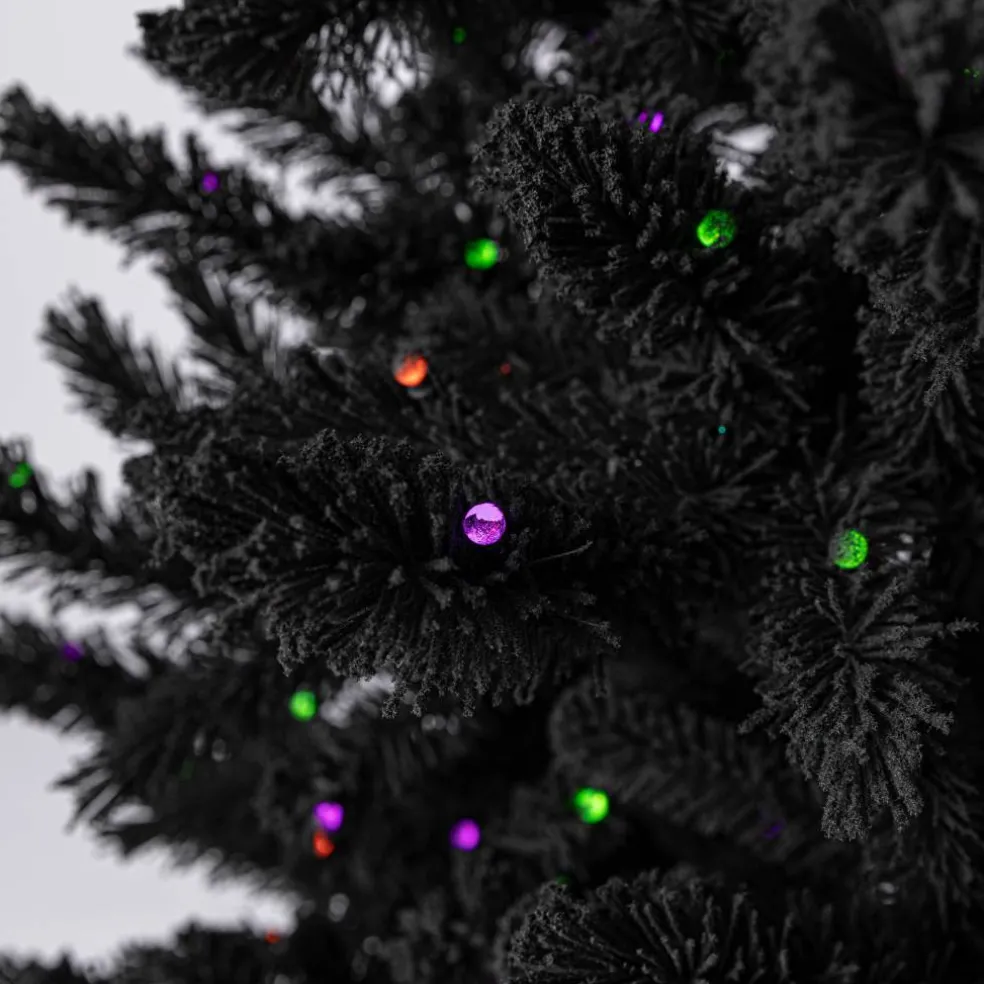 7.5ft. Pre-Lit Spooky Flocked Halloween Tree, Color Changing LED Lights by Ashland®