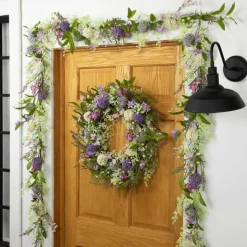 5ft. Purple Wildflower & Berry Spring Garland