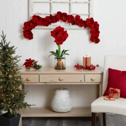 5ft. Red Amaryllis Garland