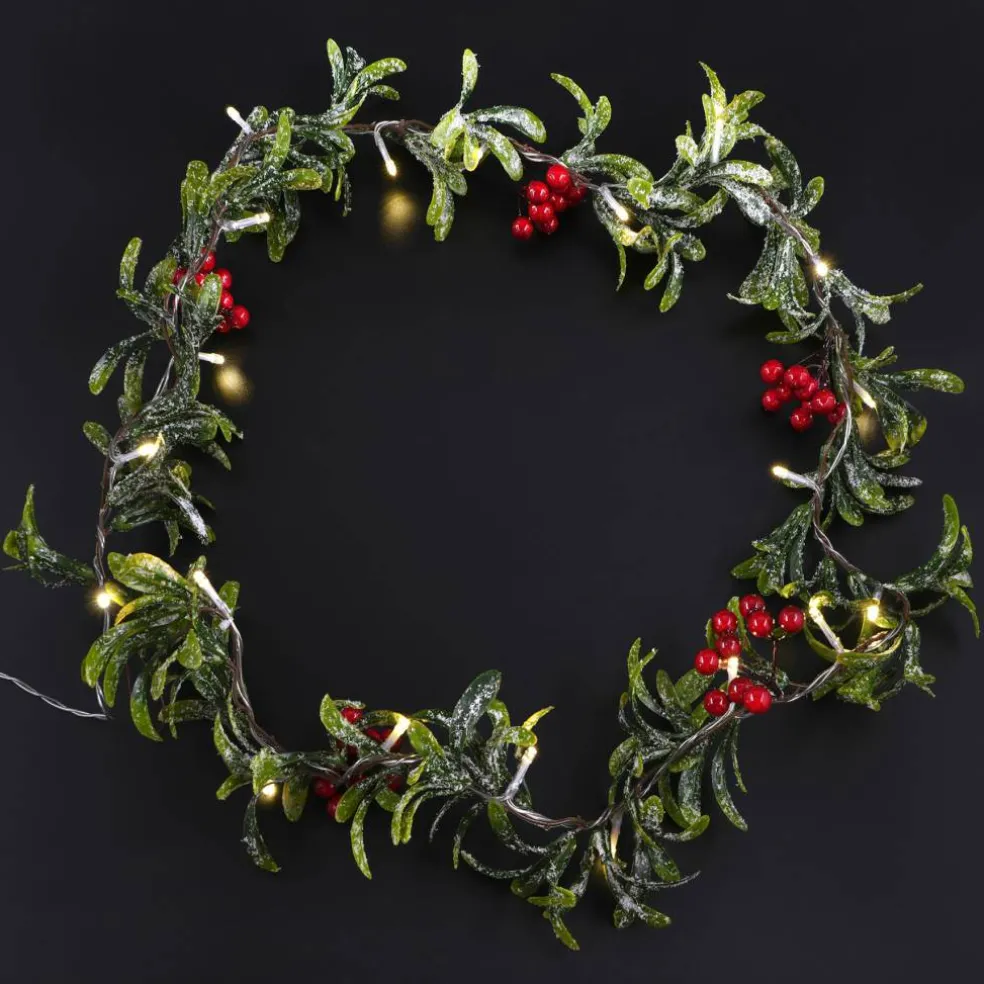 4.5ft. Red Mistletoe LED Garland String Lights by Ashland®