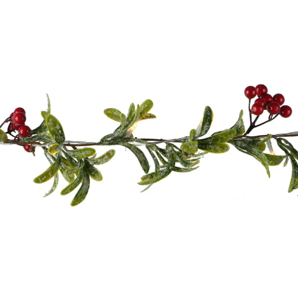 4.5ft. Red Mistletoe LED Garland String Lights by Ashland®
