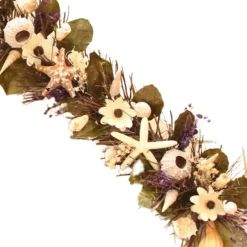 5ft Seashell Purple Accent Garland - Handcrafted Garland – Final sale / Non-returnable and Non-refundable