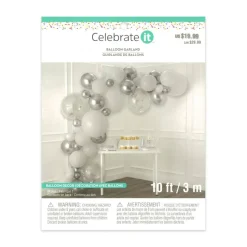 10ft. Silver & White Balloon Garland by Celebrate It™