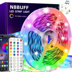 100ft Smart LED Strip Lights for Bedroom RGB LED Lights with App and Remote Control
