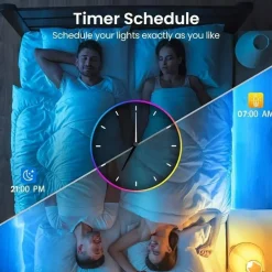 100ft Smart LED Strip Lights for Bedroom RGB LED Lights with App and Remote Control