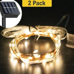 72 Ft Solar Powered 200 LED Copper Wire String Lights Outdoor