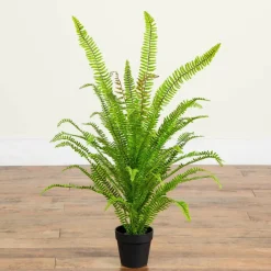 3ft. UV Resistant Artificial Boston Fern Potted Plant with Real Touch Leaves (Indoor/Outdoor)