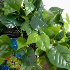 3.5ft. UV-Resistant Artificial Philodendron in Handmade Mexican Talavera Ceramic Planter