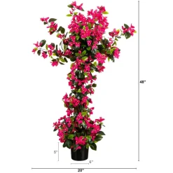 4ft. UV Resistant Artificial Spiral Bougainvillea Tree (Indoor/Outdoor)