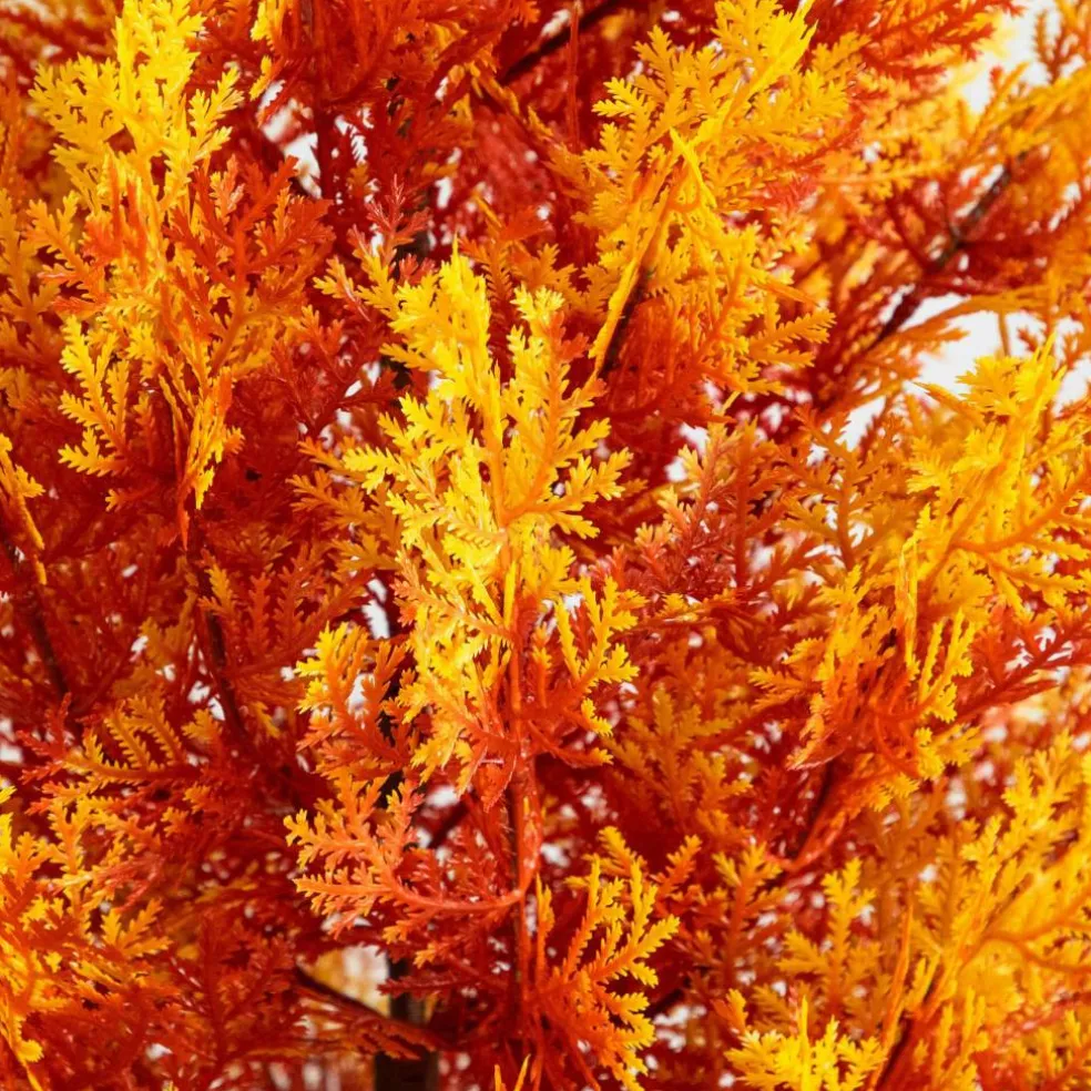 5ft. UV Resistant Autumn Artificial Fall Cedar Tree (Indoor/Outdoor)