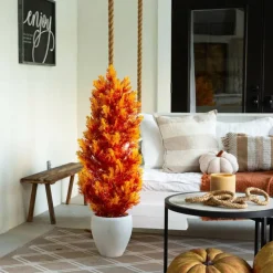 4ft. UV Resistant Autumn Artificial Fall Cedar Tree (Indoor/Outdoor)