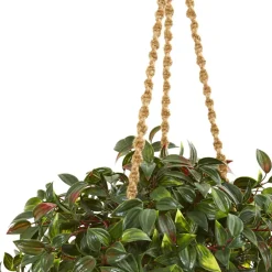 2.5ft. UV Resistant Mini Melon Artificial Plant in Hanging Basket