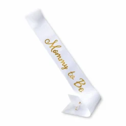 5ft. White & Gold Mommy to Be Sash by Celebrate It™