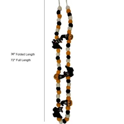 6ft. Wool Jack-O'-Lantern, Cat & Pom Pom Garland by Ashland®