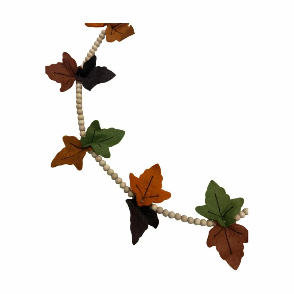 6ft. Wool Leaf & Wood Bead Garland by Ashland®