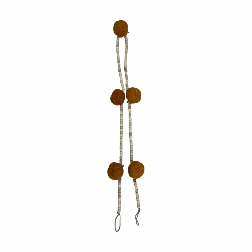 6ft. Wool Pumpkin & Wood Bead Garland by Ashland®