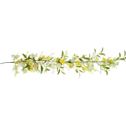 5ft. Yellow Berry & Thistle Floral Spring Garland