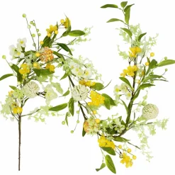 5ft. Yellow Berry & Thistle Floral Spring Garland