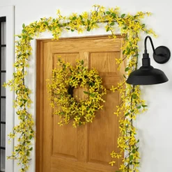 5ft. Yellow Forsythia & Berry Floral Spring Garland