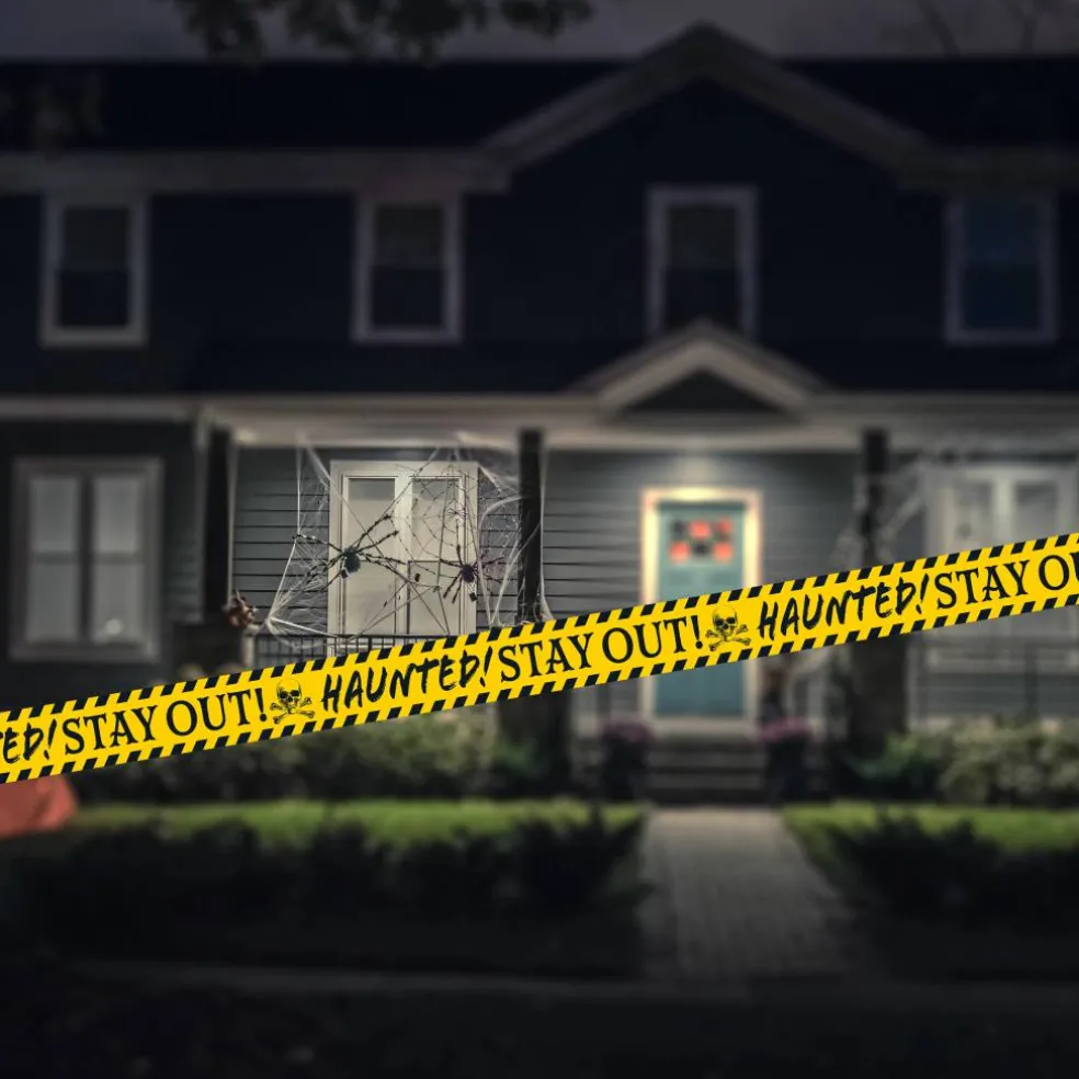 50ft. Yellow Haunted! Stay Out! Caution Tape by Ashland®
