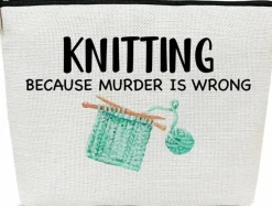 Funny Knitting Gifts Makeup Bag
