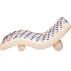 Funsicle 68" Blue & Cream Deco FunChaiser Lounge Inflatable Water Float