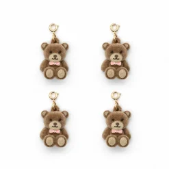 Fuzzy Brown Teddy Bear Charms, 4ct. by Creatology™