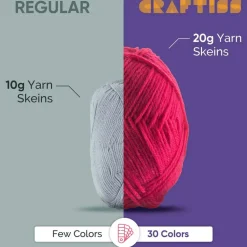 60*20g Acrylic Yarn Skeins - 2600 Yards of Soft Yarn for Crocheting, Knitting and Craft Projects