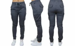 Galaxy By Harvic Loose Fit Cotton Stretch Twill Women's Cargo Joggers