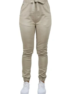 Galaxy By Harvic Loose Fit Stretch Twill Women's Joggers